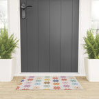 Elegant Pastel Festive Stars Pattern Welcome Mat Gallery Image 3