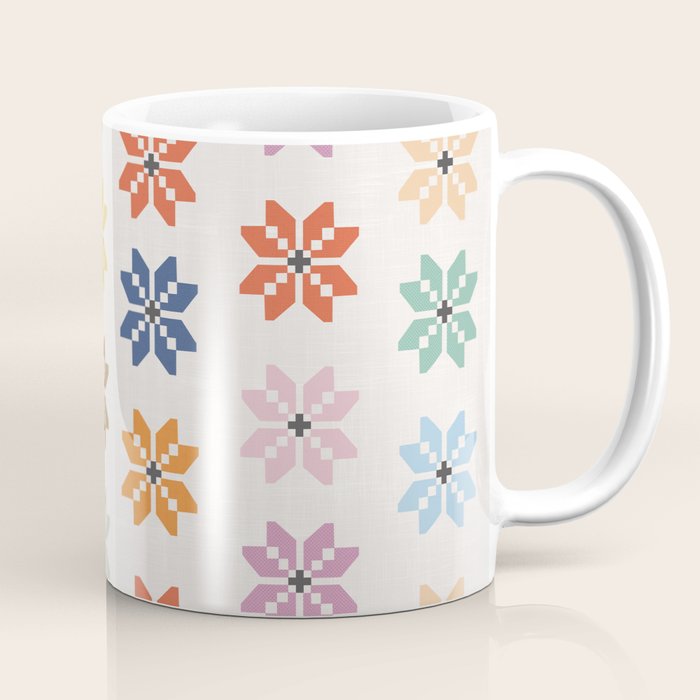 Elegant Pastel Festive Stars Pattern Coffee Mug Gallery Image 1