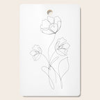 Poppies Minimal Line Art Cutting Board Gallery Image 1