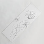 Poppies Minimal Line Art Yoga Mat Gallery Image 1