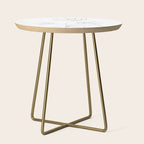 Poppies Minimal Line Art Side Table Gallery Image 1