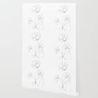 Poppies Minimal Line Art Wallpaper Gallery Image 2