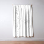Poppies Minimal Line Art Window Curtain Gallery Image 3