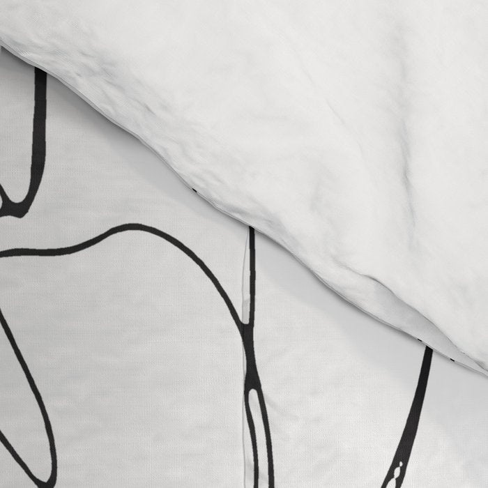 Poppies Minimal Line Art Comforter Gallery Image 4