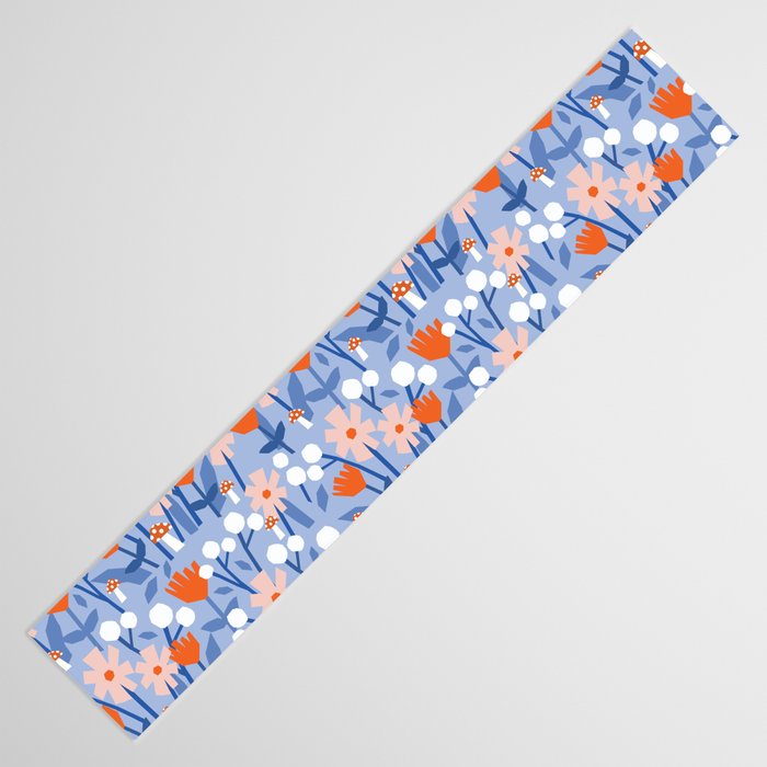 Red and blue spring flowers  Table Runner Gallery Image 3