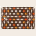 Midcentury Modern Atomic Age Starburst Pattern in Retro 70s Brown Orange Beige Cutting Board Gallery Image 1