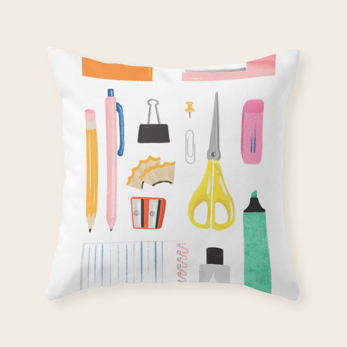 Office Supplies Throw Pillow Gallery Image 6