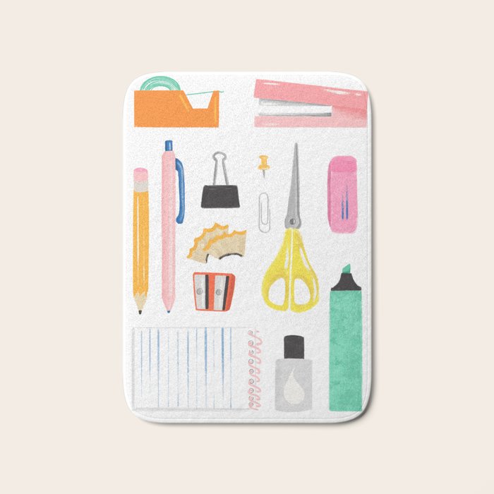 Office Supplies Bath Mat Gallery Image 1
