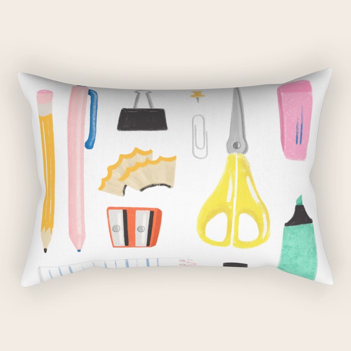 Office Supplies Rectangular Pillow Gallery Image 2