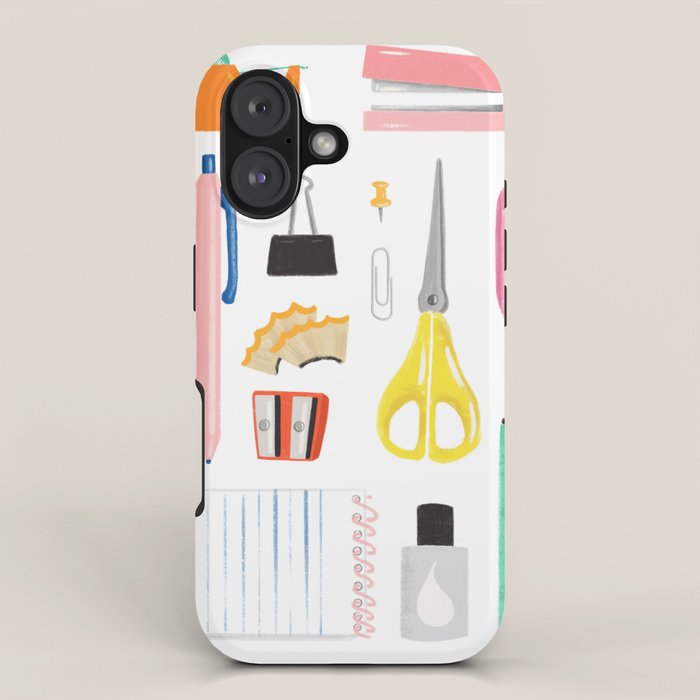 Office Supplies iPhone Case Gallery Image 1