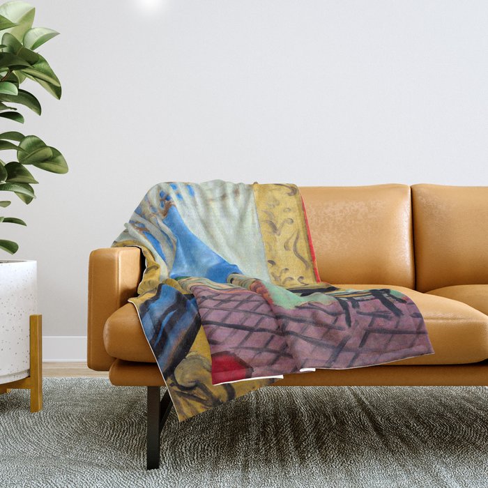 Henri Matisse Interior with a Violin Case Throw Blanket Gallery Image 1