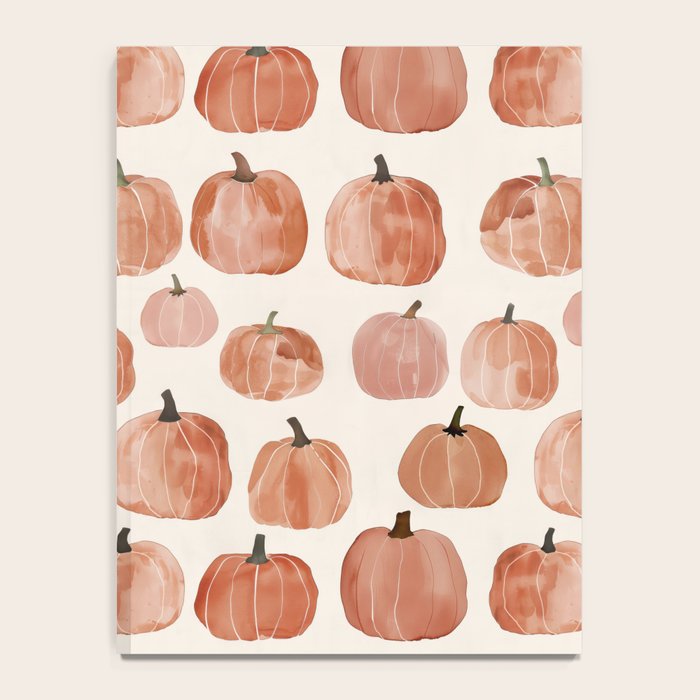Mini Pumpkins Boho Autumn Cozy Fall Watercolor Illustration Notebook Gallery Image 4
