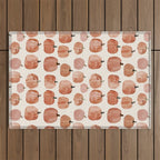 Mini Pumpkins Boho Autumn Cozy Fall Watercolor Illustration Outdoor Rug Gallery Image 1