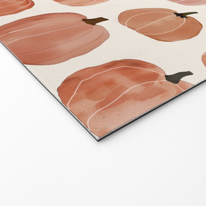 Mini Pumpkins Boho Autumn Cozy Fall Watercolor Illustration Welcome Mat Gallery Image 2