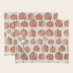 Mini Pumpkins Boho Autumn Cozy Fall Watercolor Illustration Placemat Gallery Image 1