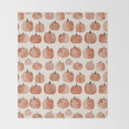 Mini Pumpkins Boho Autumn Cozy Fall Watercolor Illustration Throw Blanket Gallery Image 2