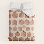 Mini Pumpkins Boho Autumn Cozy Fall Watercolor Illustration Comforter Gallery Image 6