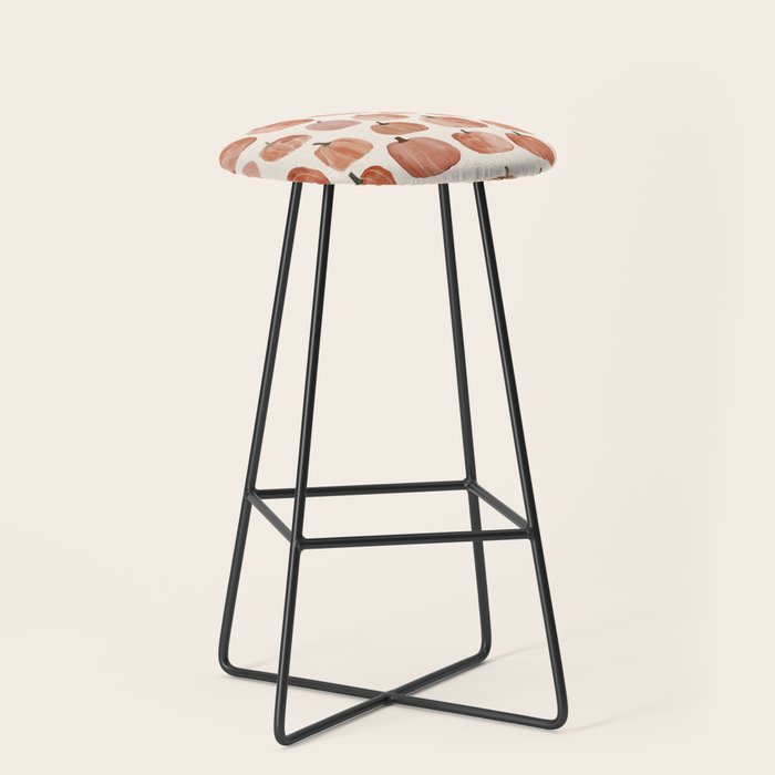 Mini Pumpkins Boho Autumn Cozy Fall Watercolor Illustration Stool Gallery Image 1