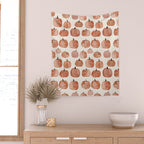 Mini Pumpkins Boho Autumn Cozy Fall Watercolor Illustration Wall Tapestry Gallery Image 2