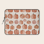 Mini Pumpkins Boho Autumn Cozy Fall Watercolor Illustration Laptop Sleeve Gallery Image 1