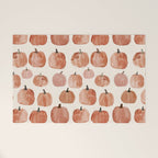 Mini Pumpkins Boho Autumn Cozy Fall Watercolor Illustration Welcome Mat Gallery Image 1