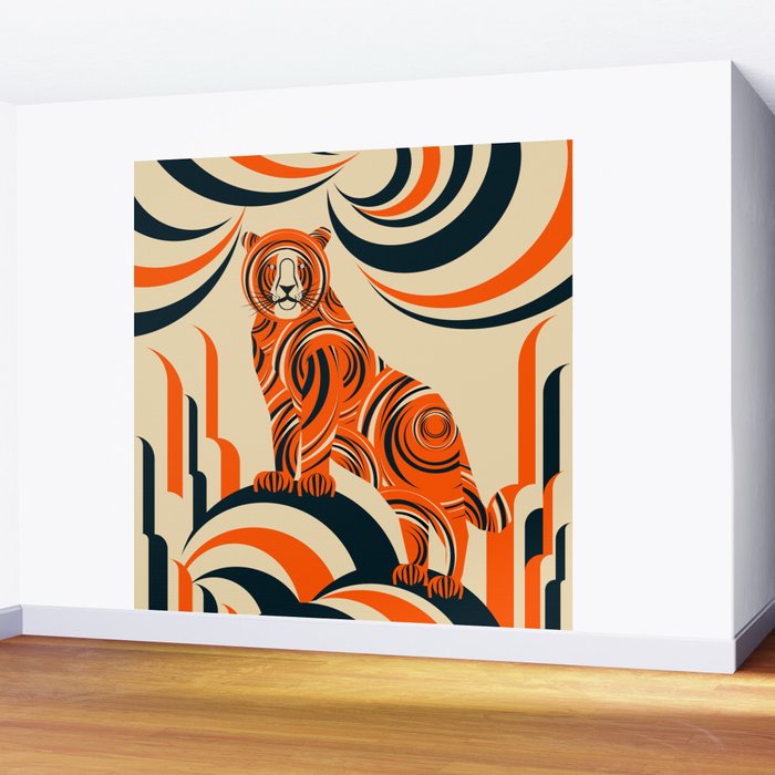 Tiger in the Woods Wall Mural Gallery Image 2