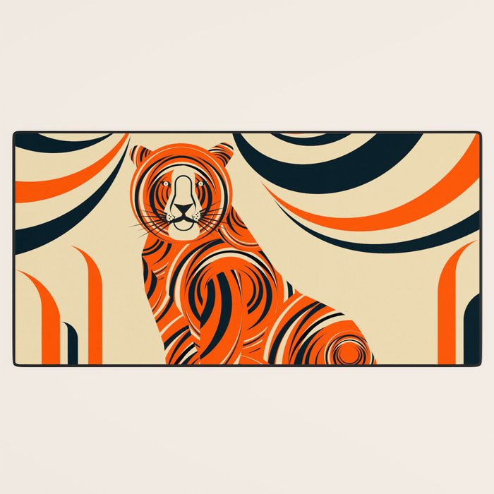 Tiger in the Woods Desk Mat Gallery Image 3