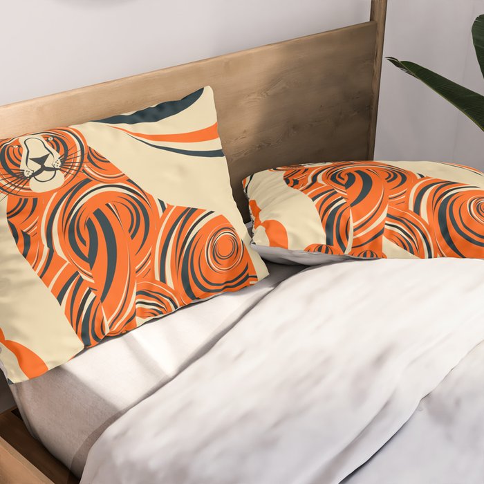 Tiger in the Woods Pillow Sham Gallery Image 2