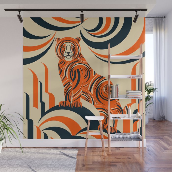 Tiger in the Woods Wall Mural Gallery Image 1