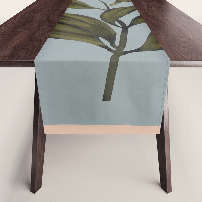 Abstract Art /Minimal Plant 77 Table Runner Gallery Image 1