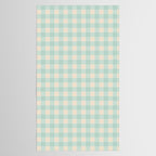 Retro Green Blue Gingham Tablecloth Gallery Image 2