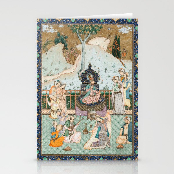 Persian Royal Court Dance Show Miniature Painting  Stationery Card Gallery Image 2