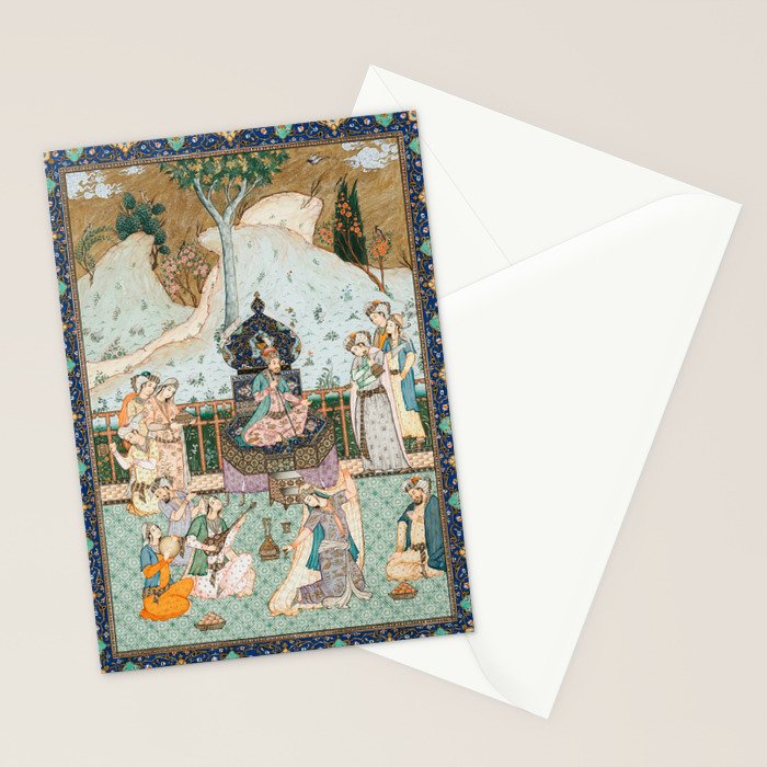 Persian Royal Court Dance Show Miniature Painting  Stationery Card Gallery Image 2