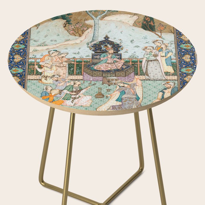 Persian Royal Court Dance Show Miniature Painting  Side Table Gallery Image 2