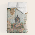 Persian Royal Court Dance Show Miniature Painting  Duvet Cover Gallery Image 6