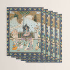 Persian Royal Court Dance Show Miniature Painting  Wrapping Paper Gallery Image 3