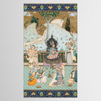 Persian Royal Court Dance Show Miniature Painting  Tablecloth Gallery Image 2