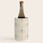 Golden Fan Leaf Art Deco Wine Chiller Gallery Image 3