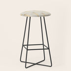 Golden Fan Leaf Art Deco Stool Gallery Image 1