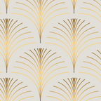 Golden Fan Leaf Art Deco Coffee Mug Gallery Image 2