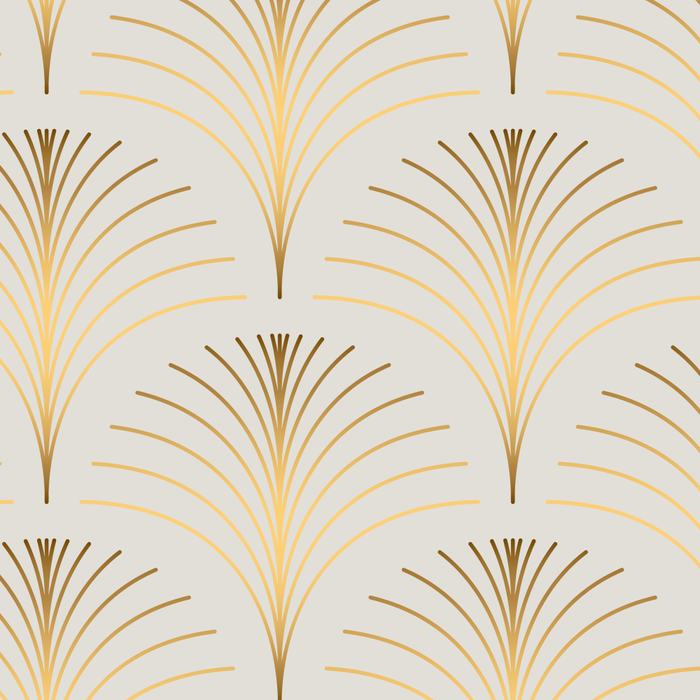 Golden Fan Leaf Art Deco Coffee Mug Gallery Image 2