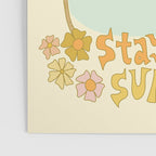 stay golden sun child lady surfer blonde / retro surf art by surfy birdy  Poster Gallery Image 3