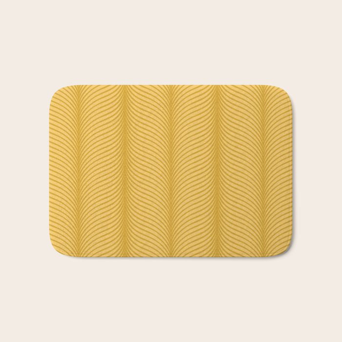 Elysian IX Golden Yellow Bath Mat Gallery Image 1