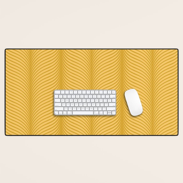 Elysian IX Golden Yellow Desk Mat Gallery Image 1