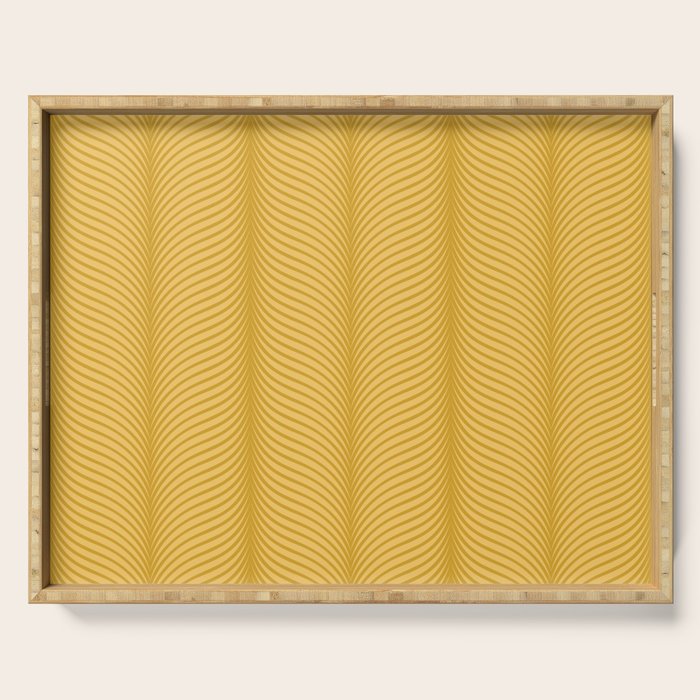 Elysian IX Golden Yellow Serving Tray Gallery Image 1