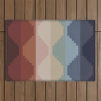 Geometric Aztec Pyramid Pattern III Outdoor Rug Gallery Image 1