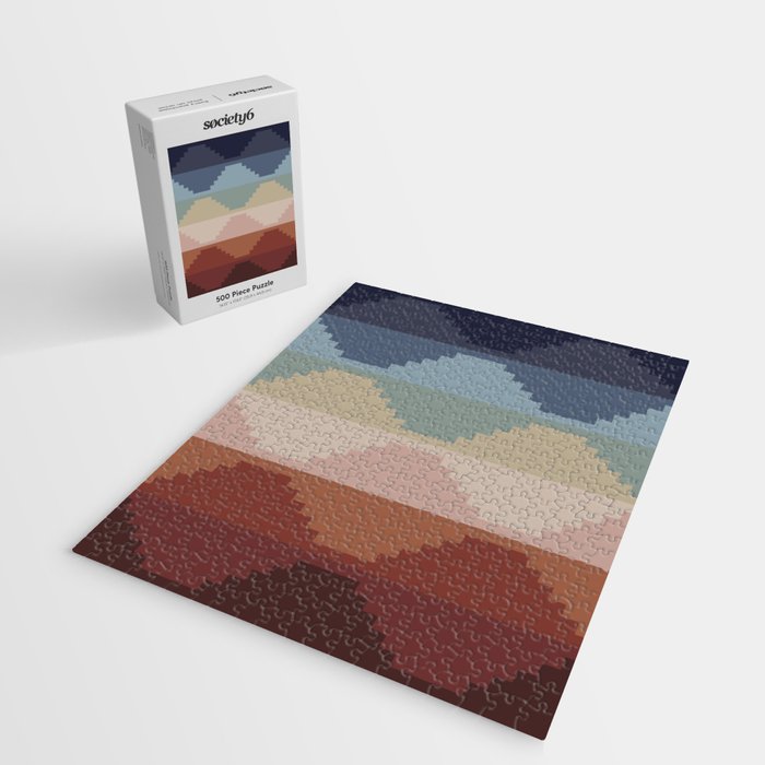 Geometric Aztec Pyramid Pattern III Jigsaw Puzzle Gallery Image 2