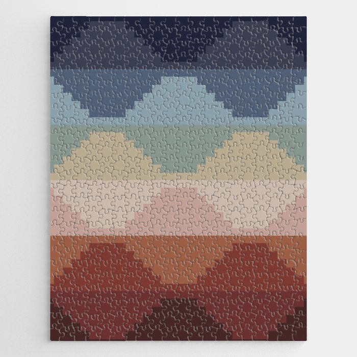 Geometric Aztec Pyramid Pattern III Jigsaw Puzzle Gallery Image 1
