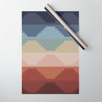 Geometric Aztec Pyramid Pattern III Wrapping Paper Gallery Image 1