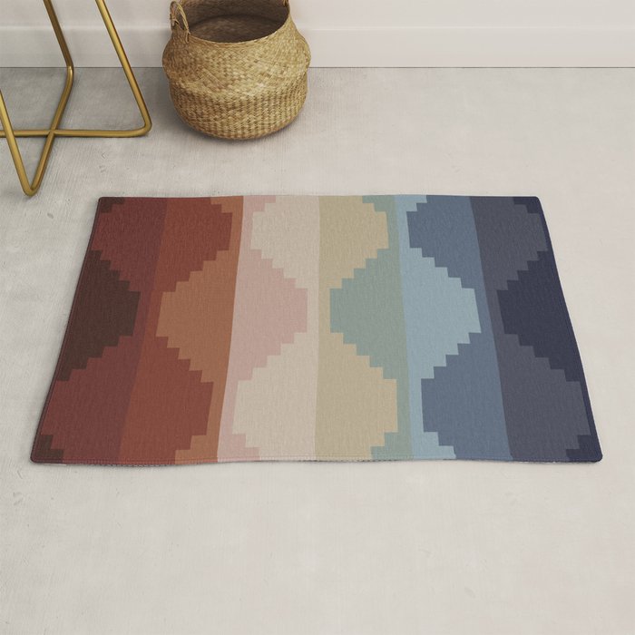 Geometric Aztec Pyramid Pattern III Rug Gallery Image 1